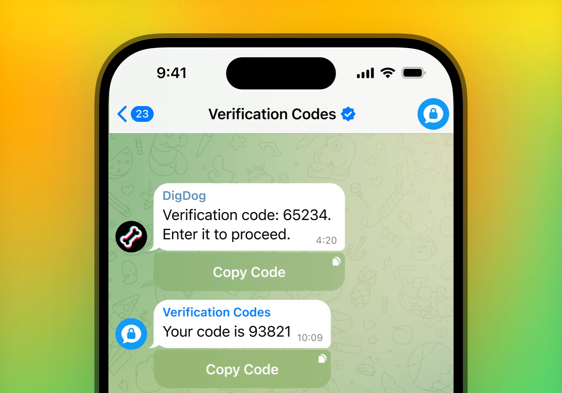 Telegram 纸飞机登录验证码安全提示界面