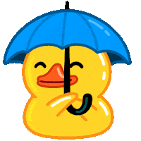 Telegram 雨中小伞动态贴纸表情