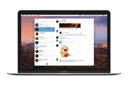 Telegram macOS 版下载界面预览